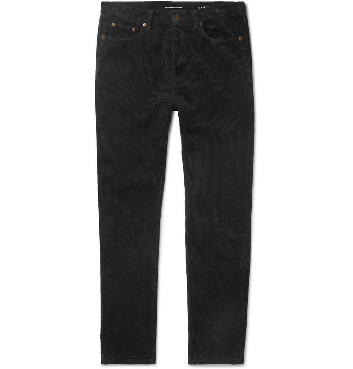 Photo: SAINT LAURENT - Cotton-Corduroy Trousers - Black