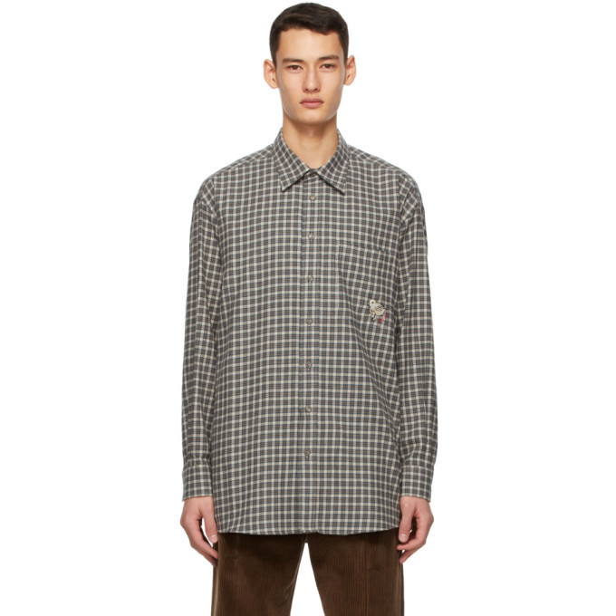 Photo: Gucci Beige Wool Check Bird Shirt