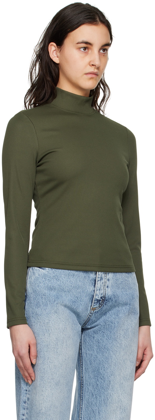 Saturdays NYC Green Sachinko Slinky Turtleneck