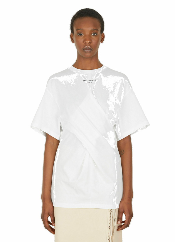 Photo: Twisted Logo Print T-Shirt in White