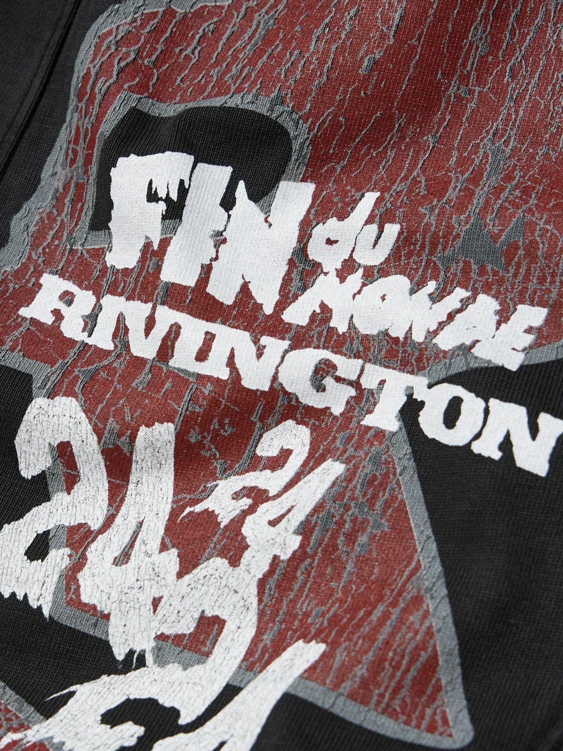 RRR123 - Logo-Print Cotton-Jersey Sweatpants - Black