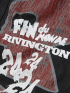 RRR123 - Logo-Print Cotton-Jersey Sweatpants - Black