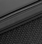 Ermenegildo Zegna - Pelle Tessuta Leather and Nylon Wash Bag - Black