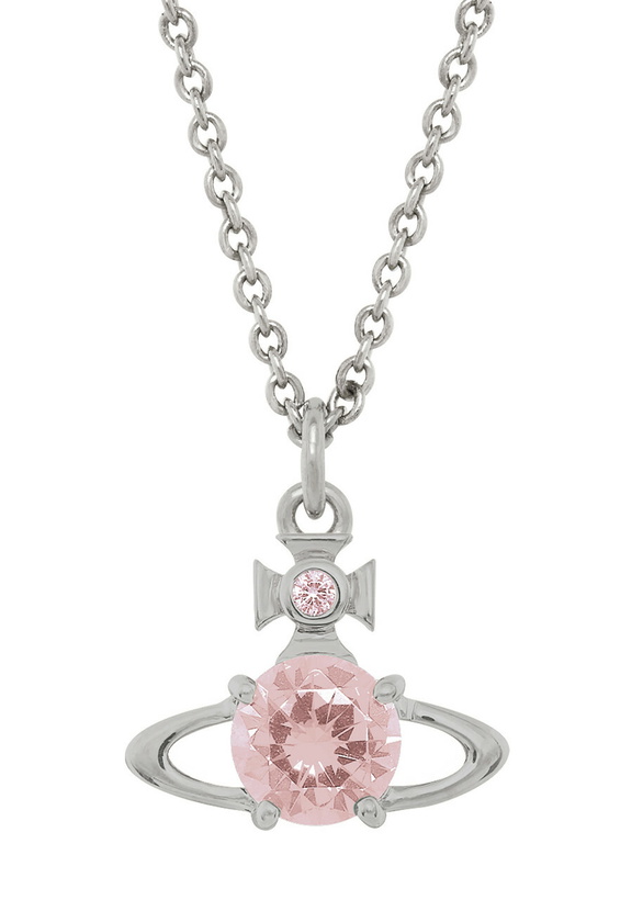 Photo: Vivienne Westwood Reina Crystal-embellished orb Necklace - Pink - One Size
