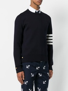 THOM BROWNE - 4-bar Cotton Crewneck Jumper