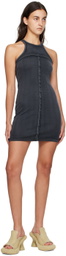 Eckhaus Latta Gray Lapped Minidress