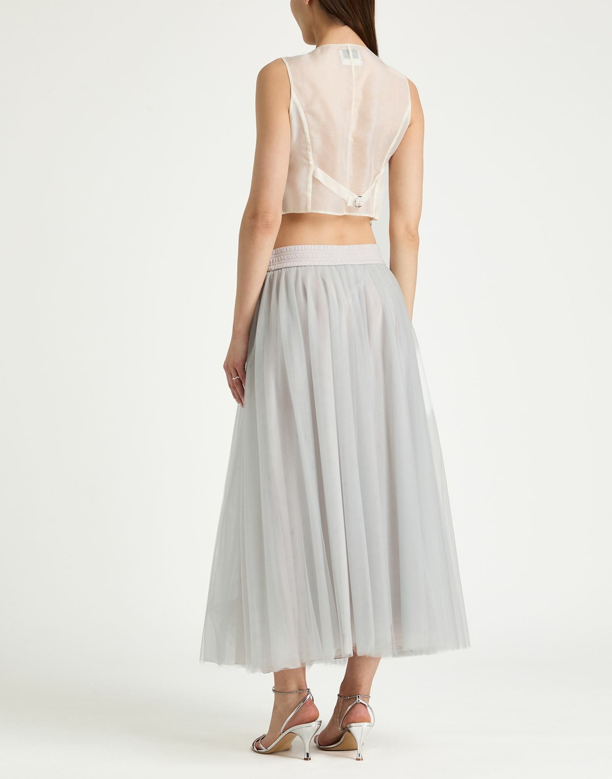 Forte_forte Womens Tailored Vest Light in Grey