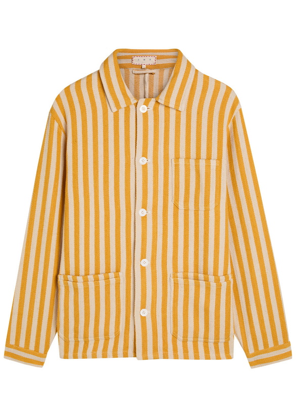Photo: Smr Days Wittering Striped Cotton Overshirt Yellow