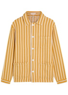 Smr Days Wittering Striped Cotton Overshirt Yellow