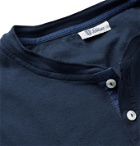 SCHIESSER - Karl Heinz Cotton-Jersey Henley T-Shirt - Blue