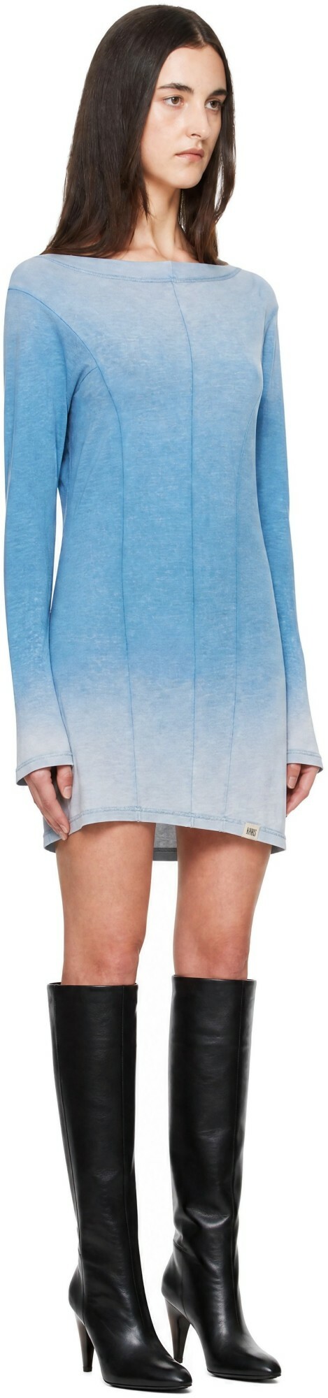 KNWLS Blue Ace Longsleeve Minidress