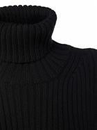 MAX MARA - Aldina Rib Knit Wool Turtleneck Vest