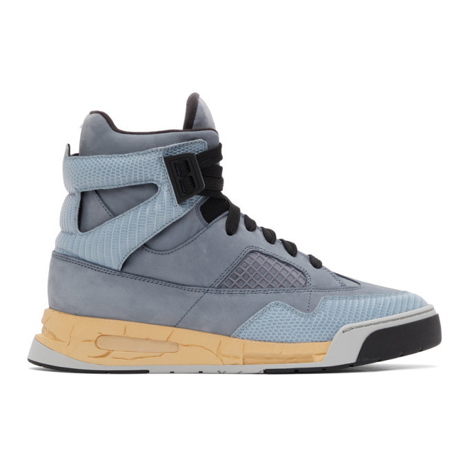 Photo: Maison Margiela Blue DDSTCK High-Top Sneakers