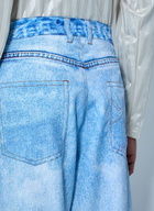 Metalwood Wide-Leg Denim Trousers