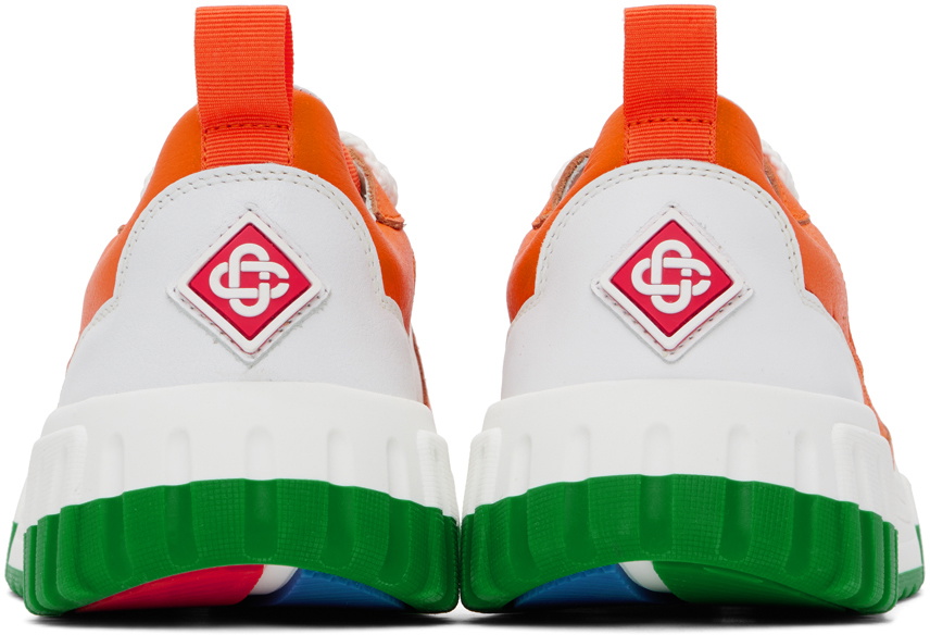 Casablanca White & Orange Court Sneakers