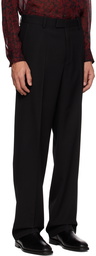 Dries Van Noten Black Creased Trousers