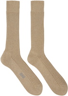 TOM FORD Beige Rib Socks