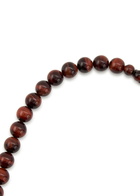 Timeless Pearly Crystal-embellished Beaded Necklace - Brown - One Size