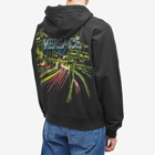 Versace Men's City Lights Embroidered Popover Hoodie in Black