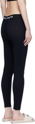 Palm Angels Black Logo Leggings