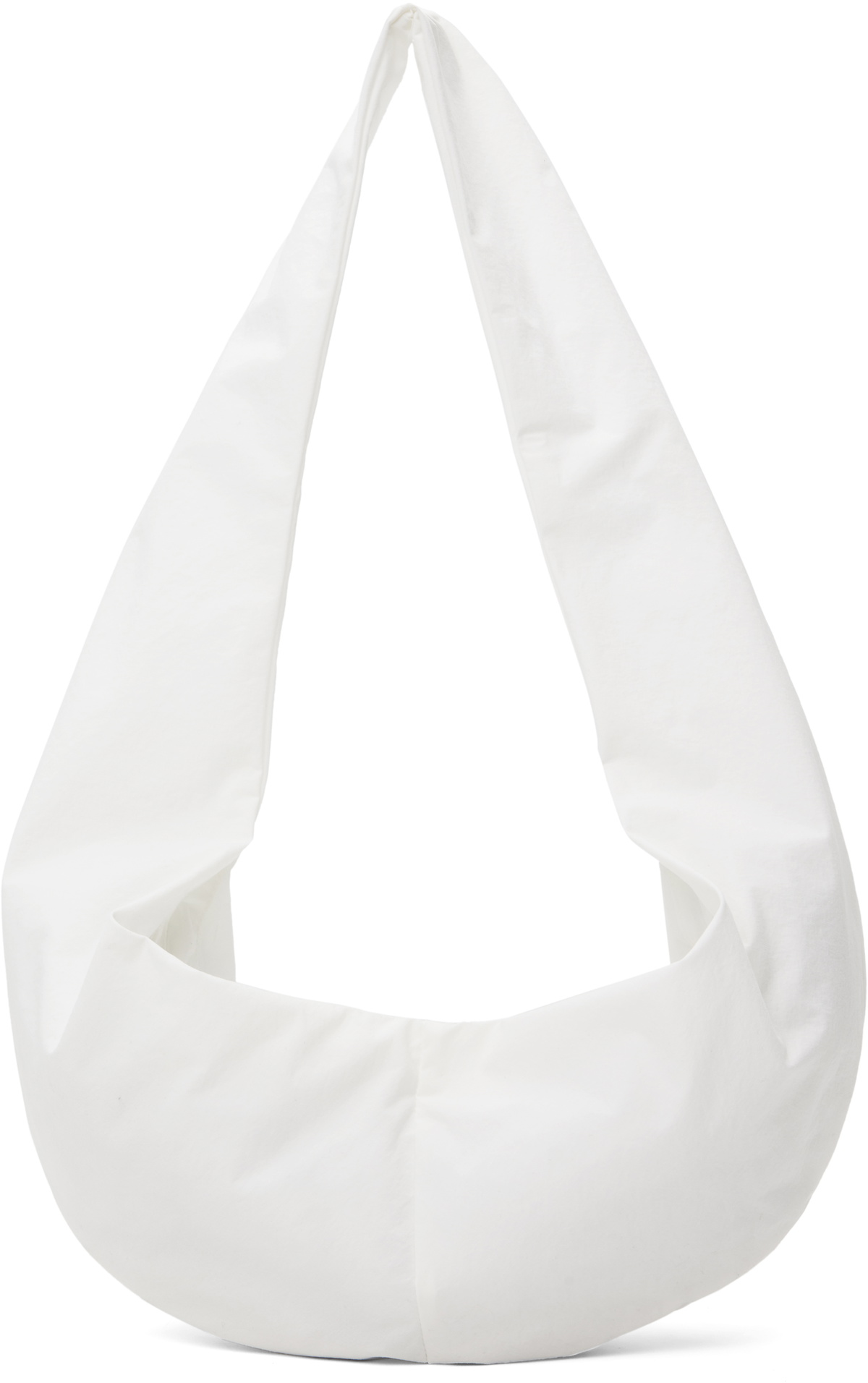 Gabriela Coll Garments White No.297 Small Crossed Fabric Bag