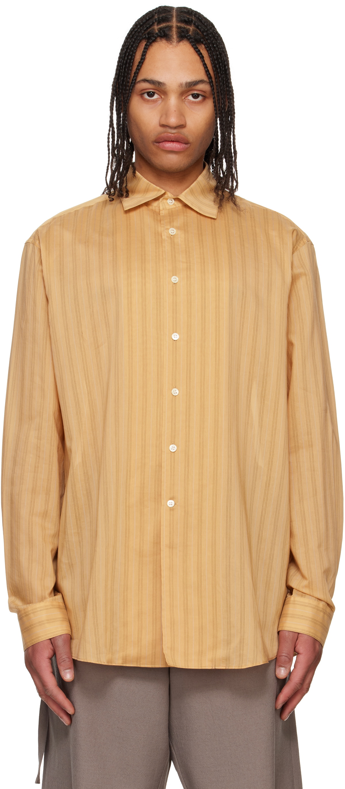 SOSHIOTSUKI Yellow Vintage Lawn Shirt