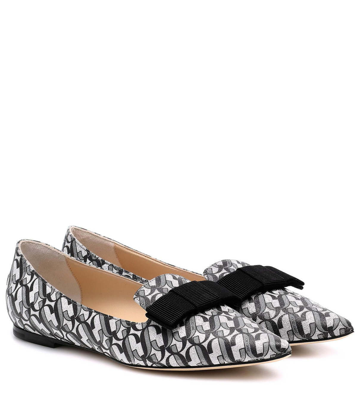 Jimmy Choo - Gala Printed Leather Ballet Flats Jimmy Choo