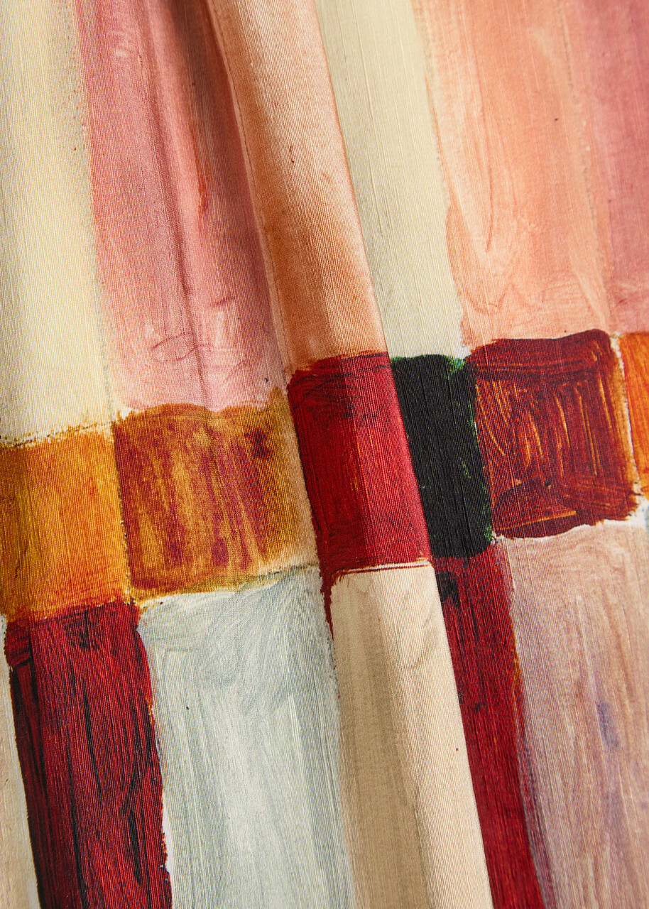 Alemais Majorelle Printed Linen and Silk-blend Trousers Multicoloured
