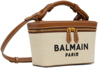 Balmain Beige & Brown B-Army Vanity Case Bag