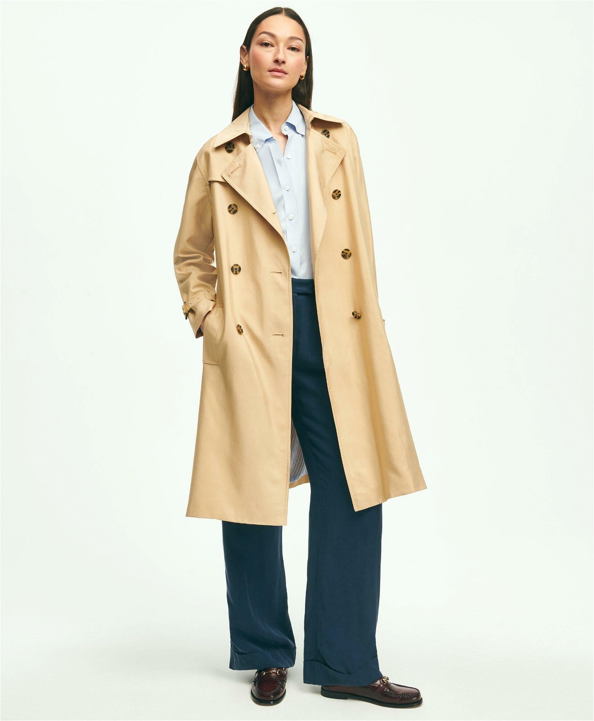 Brooks Brothers Women's Soft Icons Trench | Khaki