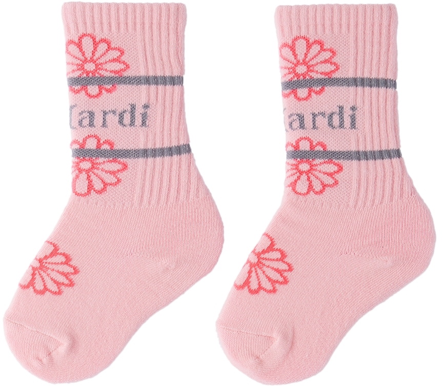 Mardi Mercredi Les Petits Kids Pink Emoji Socks
