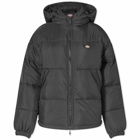 Dickies Women's Alatna Oversized Hooded Puffer Jacket in Black