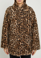 Reformation Stable Faux fur Coat Leopard