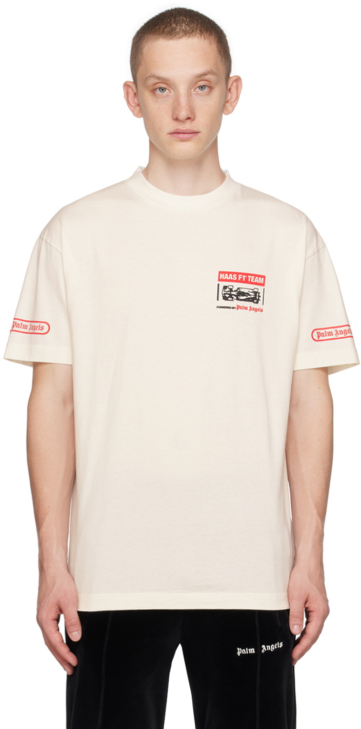 Palm Angels Rhinestone Logo T-Shirt White . Men . XL