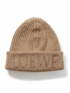 LOEWE - Logo-Embroidered Ribbed Wool Beanie