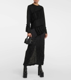 Noir Kei Ninomiya Ruffled asymmetric wool sweater