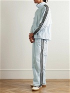 adidas Originals - Wales Bonner Striped Crochet-Trimmed Recycled-Shell Track Jacket - Blue