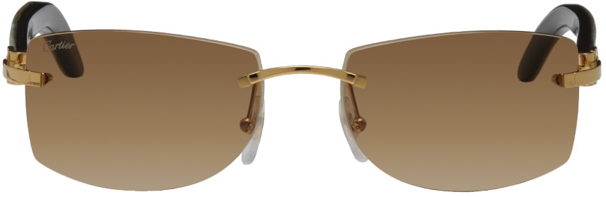 Photo: Cartier Gold 'C De Cartier' Signature Sunglasses