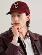 CELINE - Logo-Appliquéd Wool-Felt Baseball Cap - Burgundy