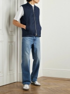 NN07 - Cafu 1454 Padded Linen Gilet - Blue