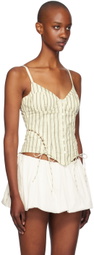 Miaou Off-White Christina Corset Top