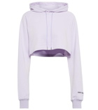 Adam Selman Sport Cropped cotton-blend hoodie