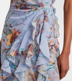 Etro Printed ruffled maxi dress