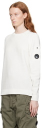 C.P. Company White Crewneck Sweater