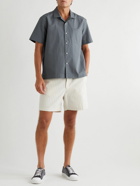 Mr P. - Camp-Collar Cotton-Seersucker Shirt - Gray