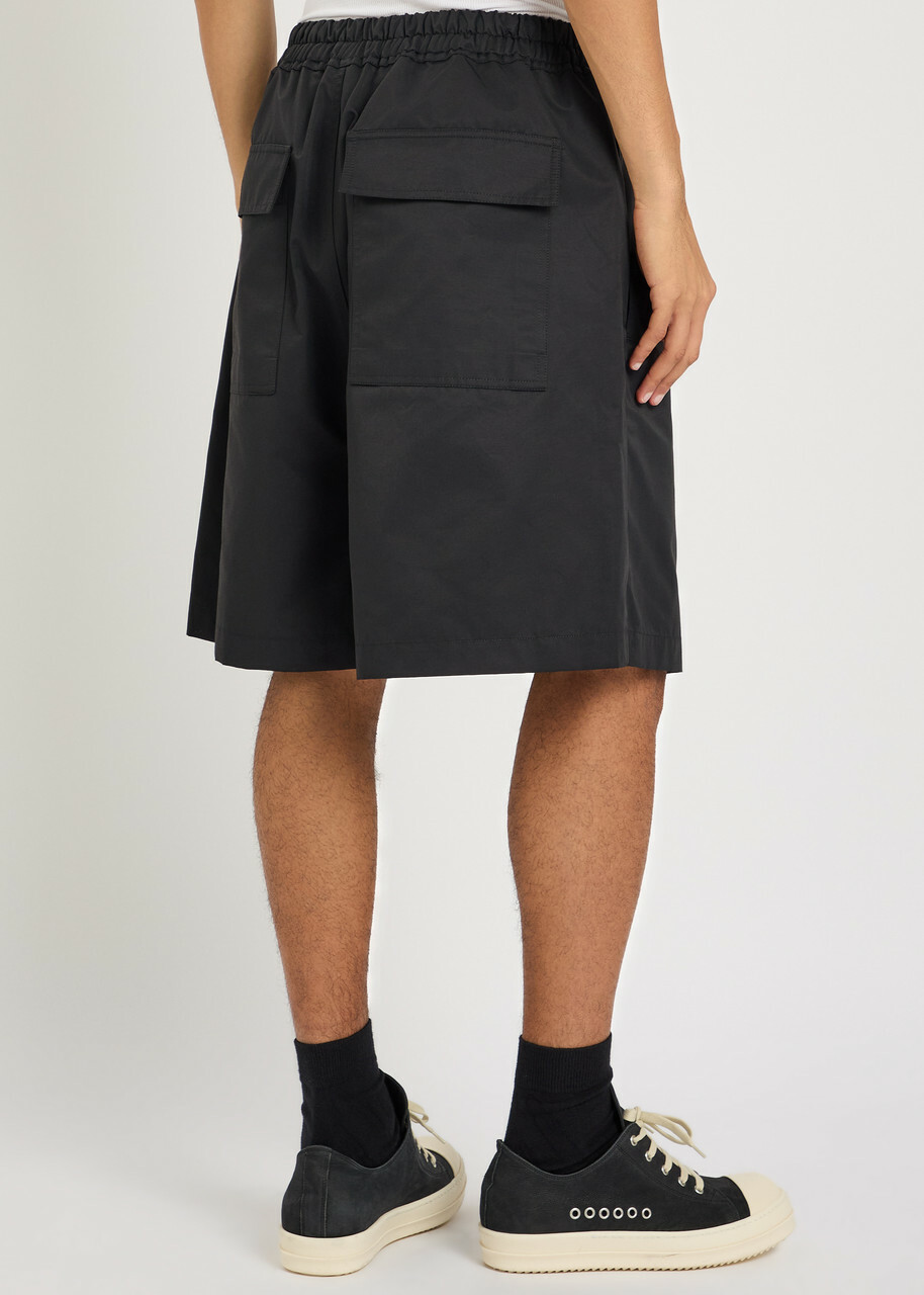 Rick Owens Faun Nylon and Cotton-blend Shorts Black