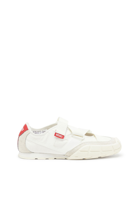 Photo: Diesel S-Pagodha-Tongue-free strap sneakers in ripstop - Sneakers Womens in White