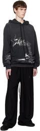 Ann Demeulemeester Black Olly Sketchbook High-Comfort Hoodie