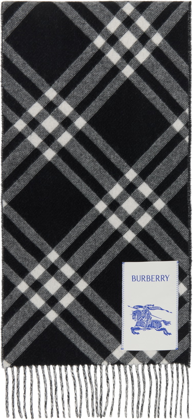 Photo: Burberry Black & White Check Cashmere Scarf