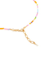 Anni LU Hearty Eldorado 18kt Gold-plated Beaded Necklace - Multicoloured 1 - One Size